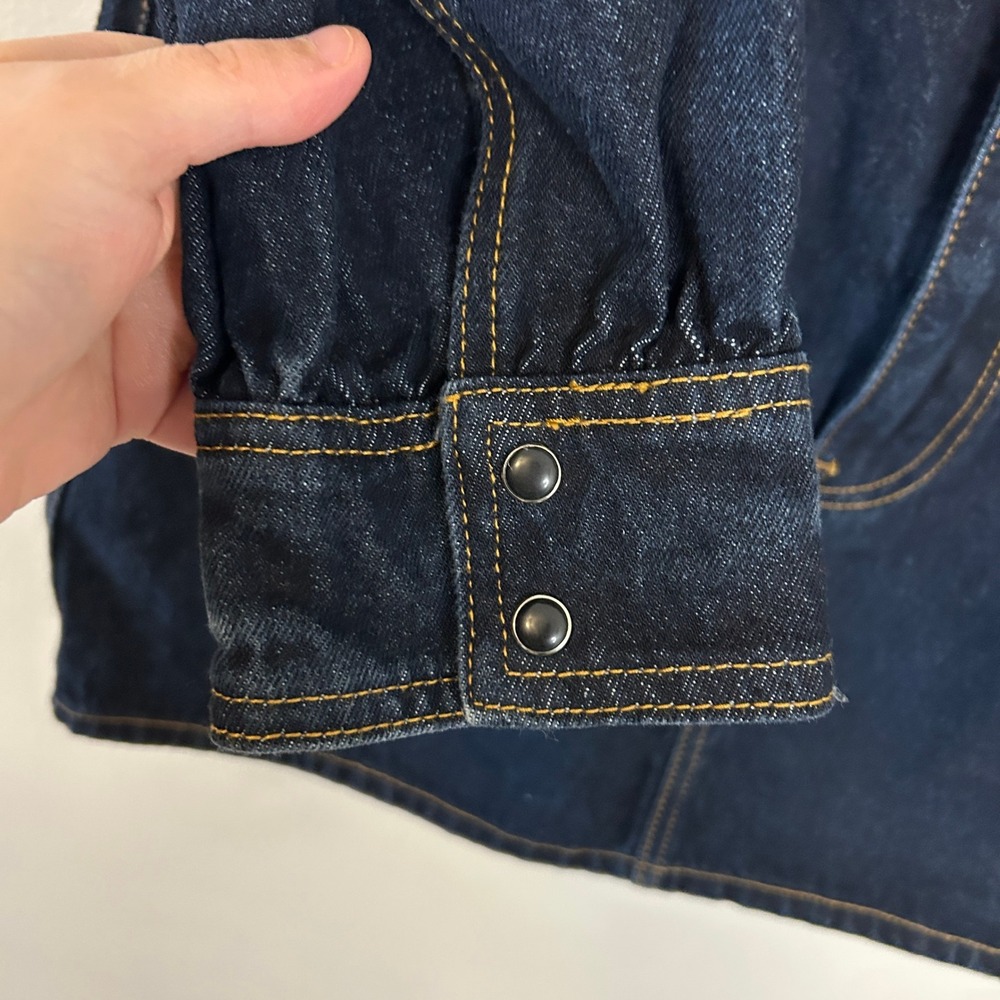 Blank NYC Dark wash Indigo Denim Mini Dress Large - Picture 10 of 13